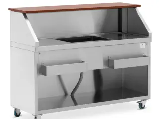Bardisk på hjul – med isbeholder og flaskeholder