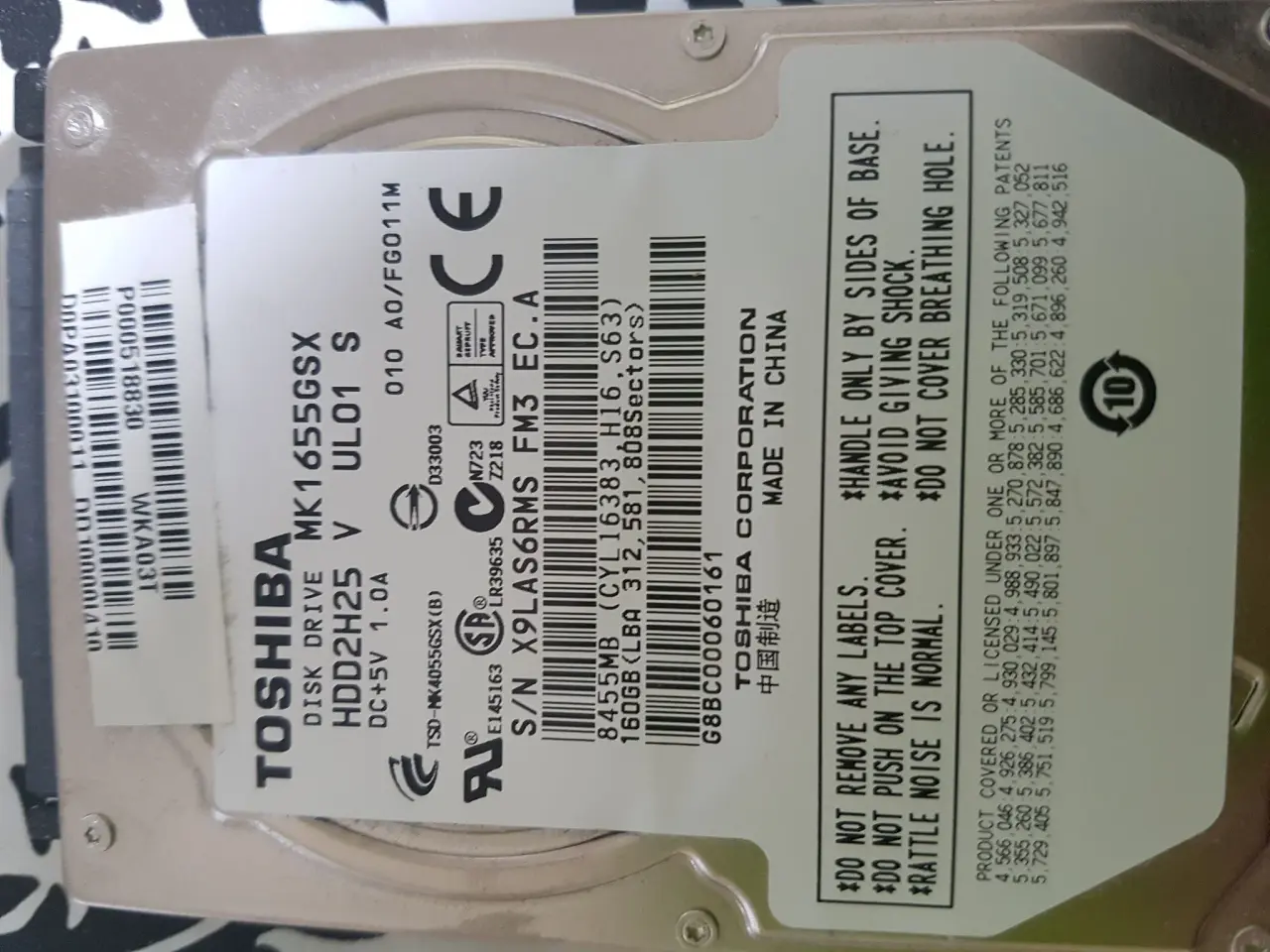 Billede 1 - Sata harddisk 2.5" 160 GB!