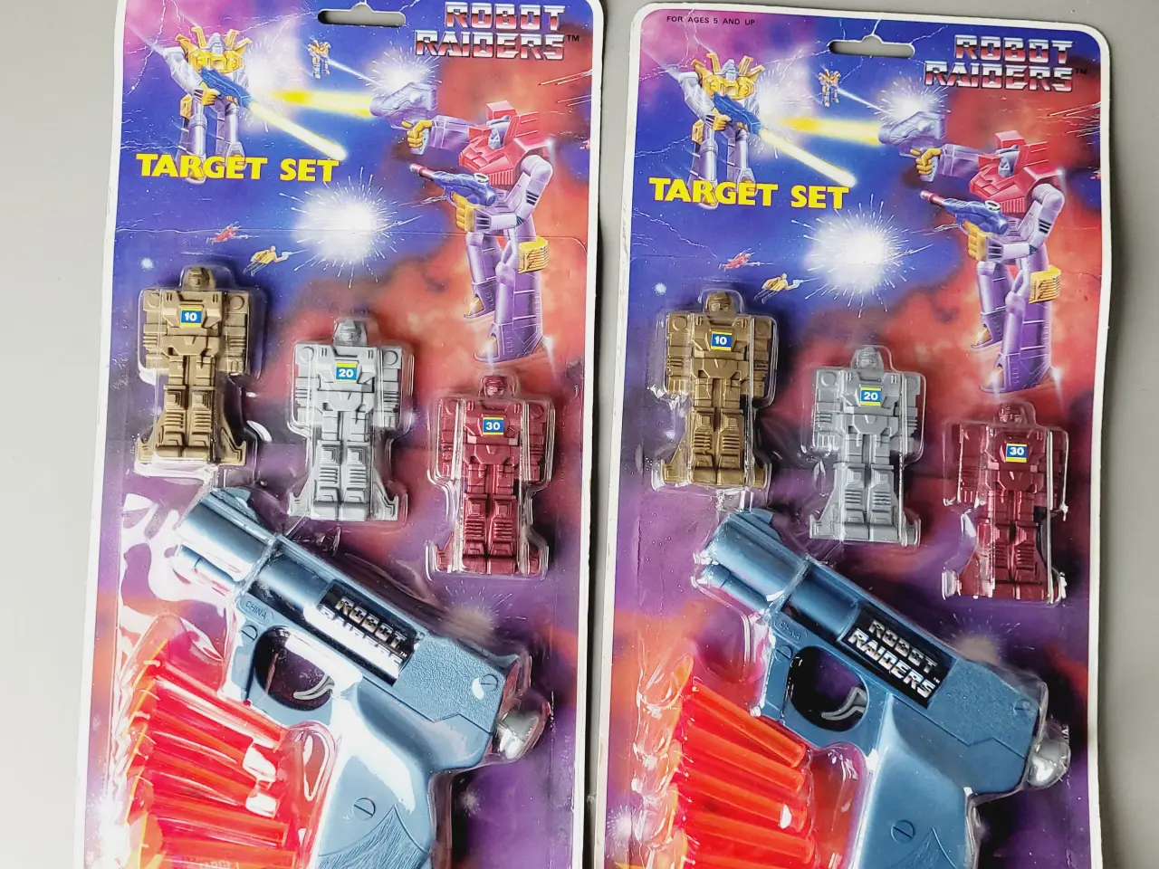 Billede 1 - ⭐️- Sjældent Vintage Robot Raiders "Target Set" 