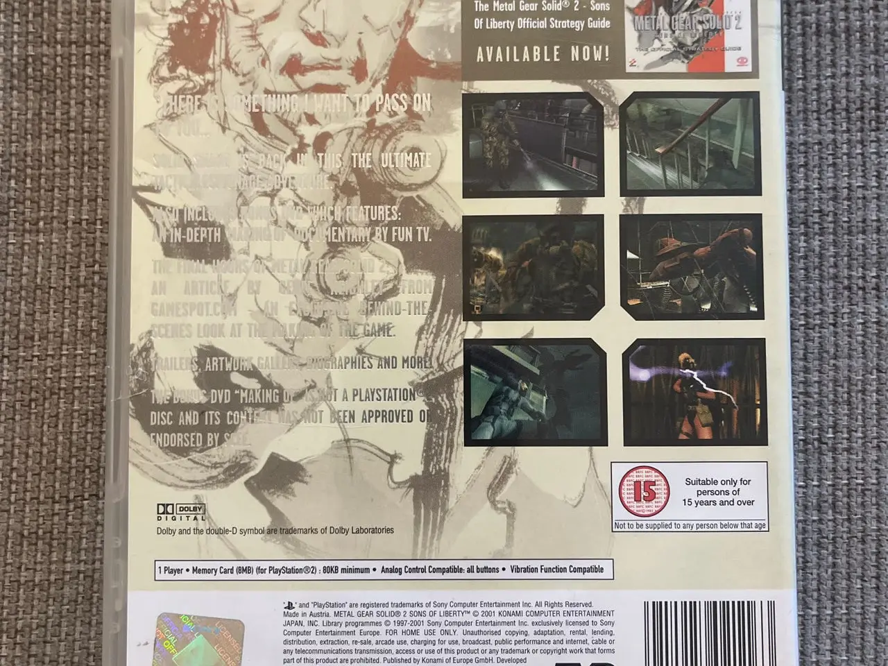 Billede 2 - Konami Metal Gear Solid 2 Sons of Liberty (3 disk) - PS2