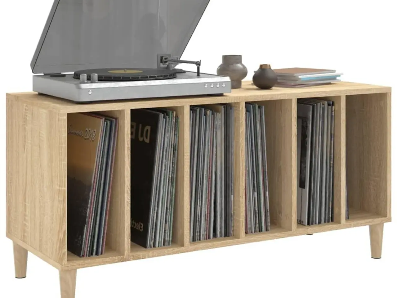 Billede 4 - Vinylskab 100×38×48 cm - konstrueret træ i sonoma-eg