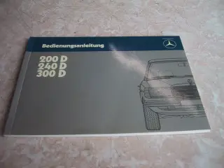 Instruktions Bog Mercedes 123 D