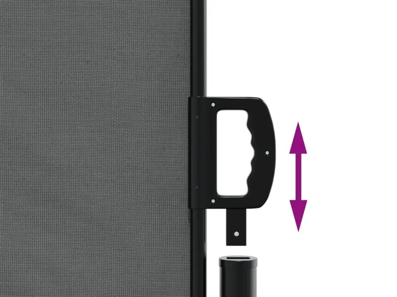 Billede 6 - Udtrækkelig sidemarkise - antracit 100 × 300 cm