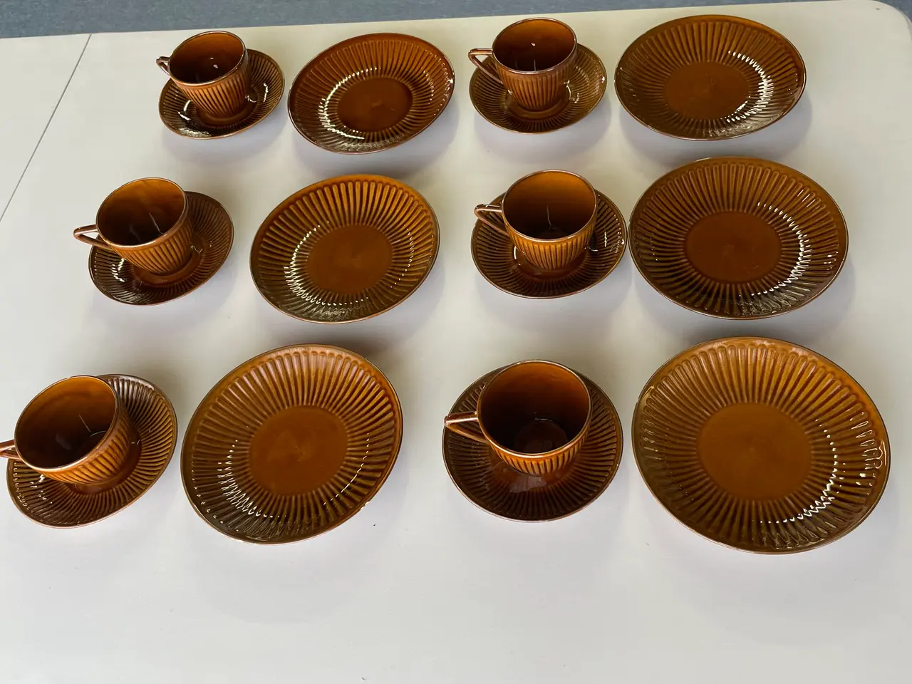 Billede 5 - 6 par kopper med dessert tallerkner