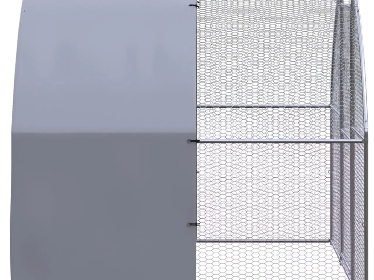 Billede 3 - Hønsehus 3 × 2 × 2 m - galvaniseret stål med vandafvisende PE-tag