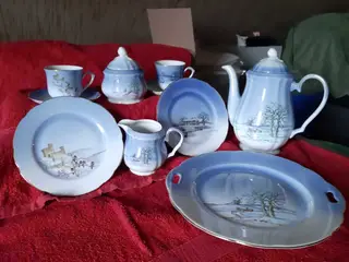 Firkløver komplet kaffestel.