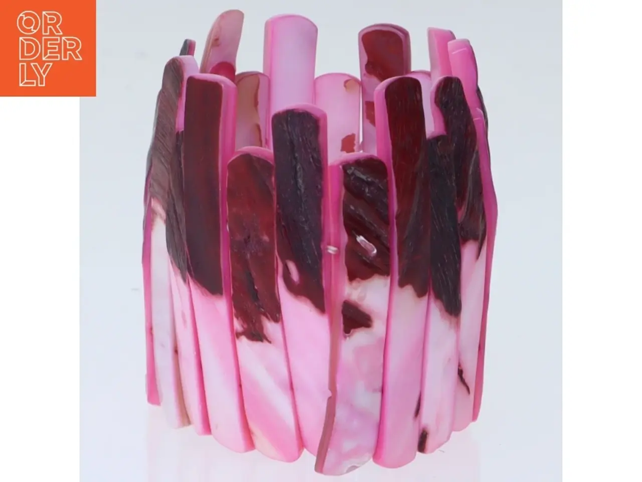 Billede 1 - Pink armbånd i perlemor (str. 16 cm)