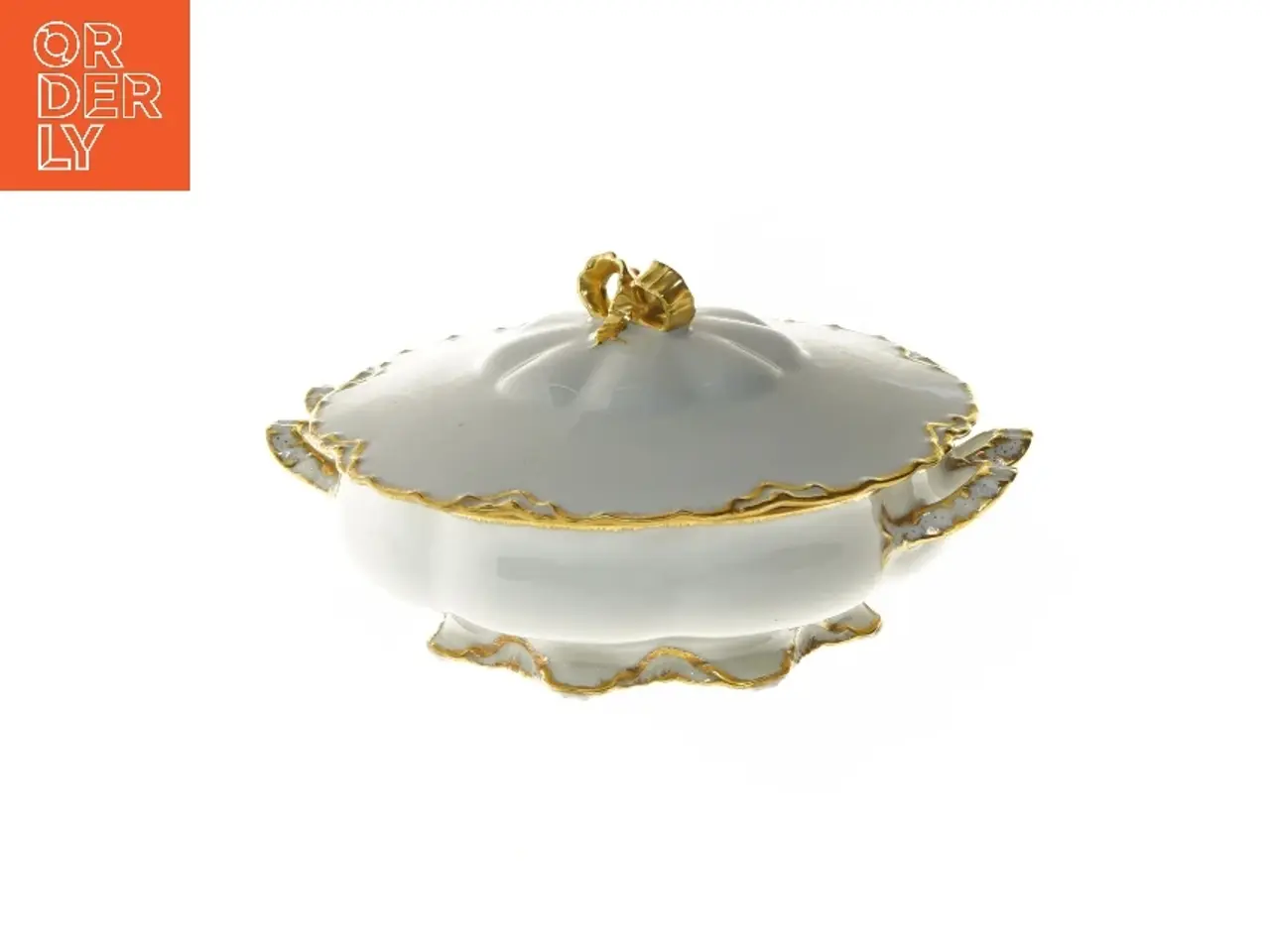 Billede 1 - porcelæns skål med låg fra Haviland (str. Ø 21x8 cm)