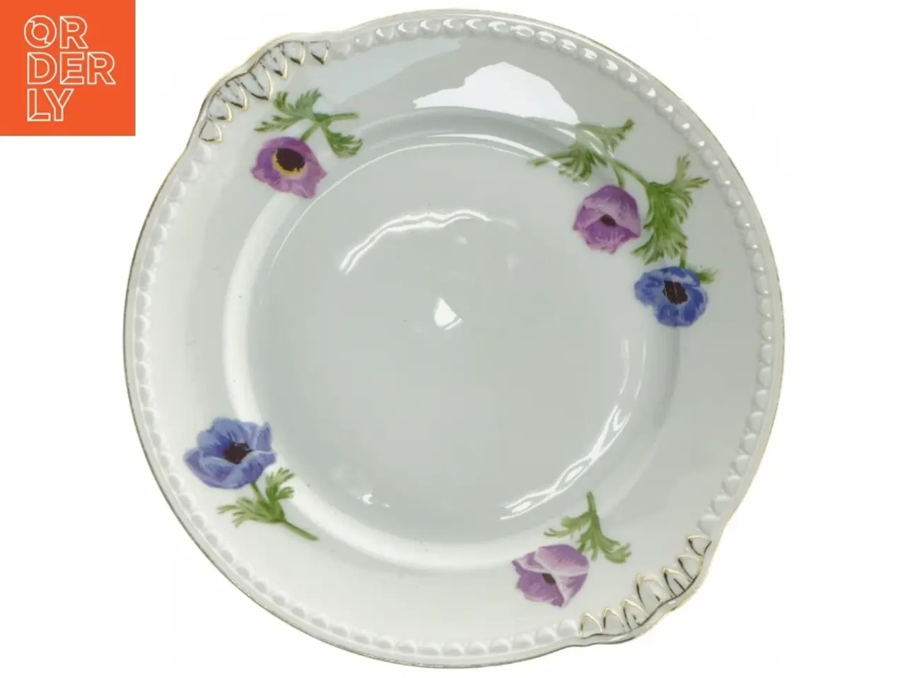 Billede 1 - Porcelænsfad med blomsterdekoration (str. 30 cm)