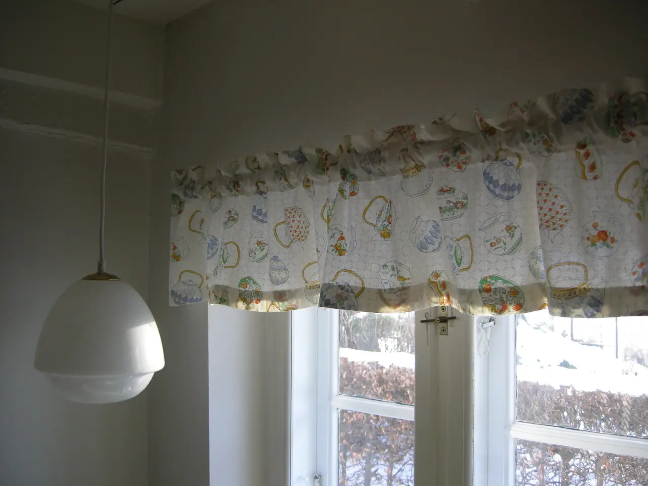 Billede 4 - 5 Vintagegardiner, Gardinkapper, Køkkengardiner