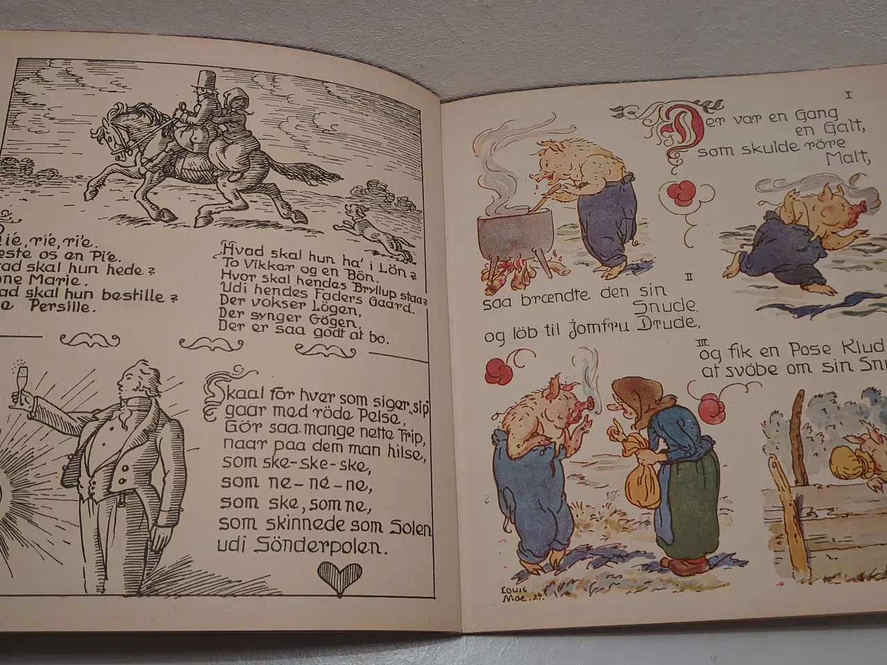 Billede 3 - Louis Moe: Gamle Børnerim og Lege. uden år.Ca 1930
