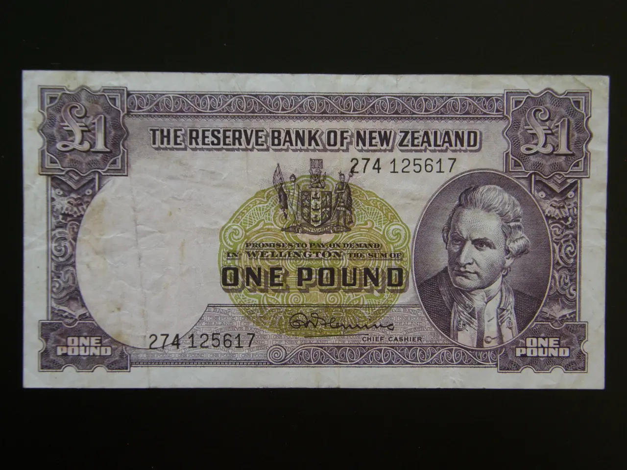Billede 1 - New Zealand 1 Pound 1967 P159d.