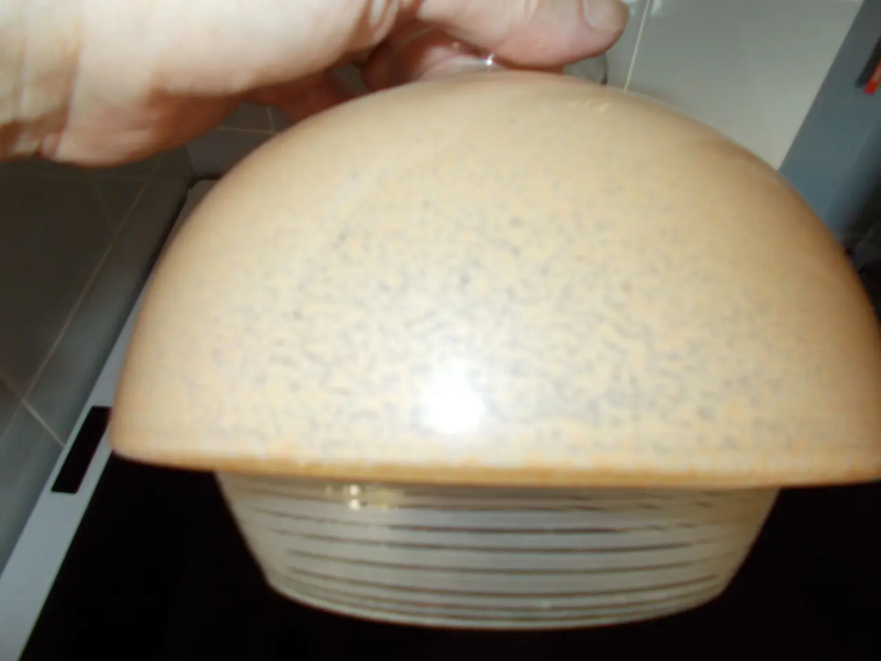 Billede 2 - Antik glaskuppel til lampe
