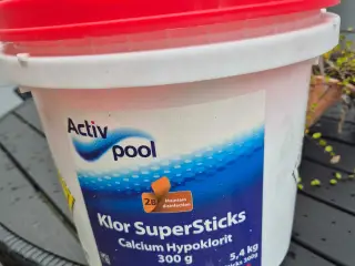 Aktiv pool klor super sticks, 5 4 kg - uåbnet