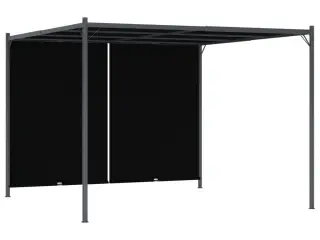 Pergola tilbagetrækkeligt tag 3x3 m antracitgrå