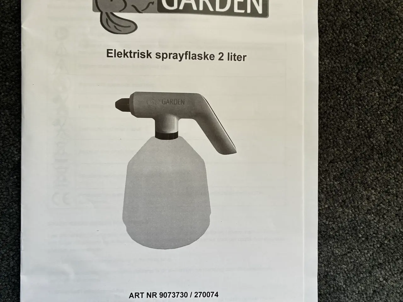 Billede 3 - Garden elektrisk sprayflaske 2 liter grøn/hvid