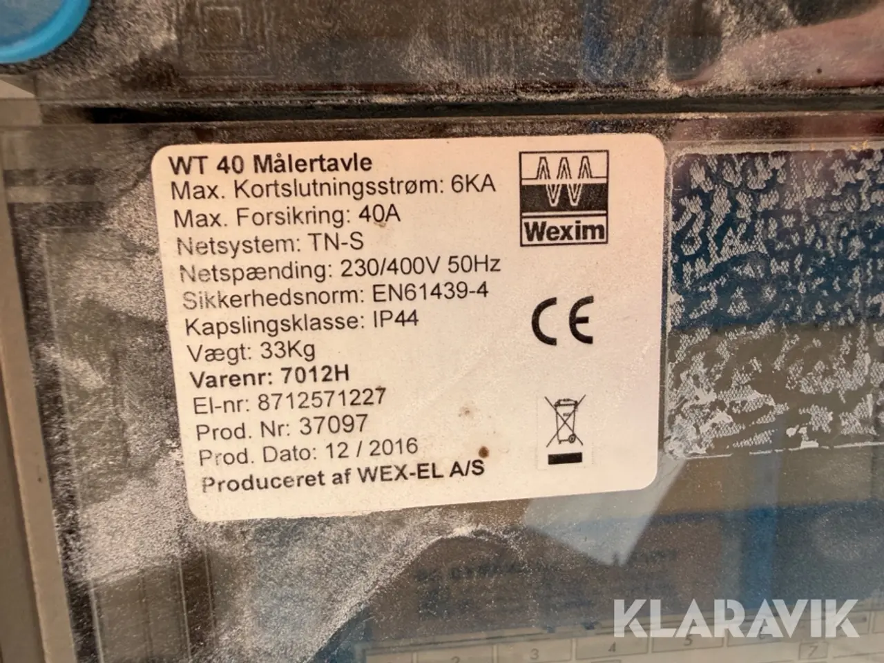 Billede 11 - Målertavle Wexim WT 40