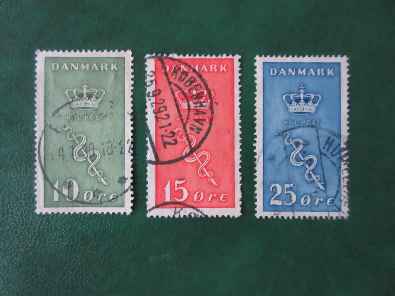 Billede 1 - Danmark Afa nr. 178-180 sæt Kræftmærker stemplet