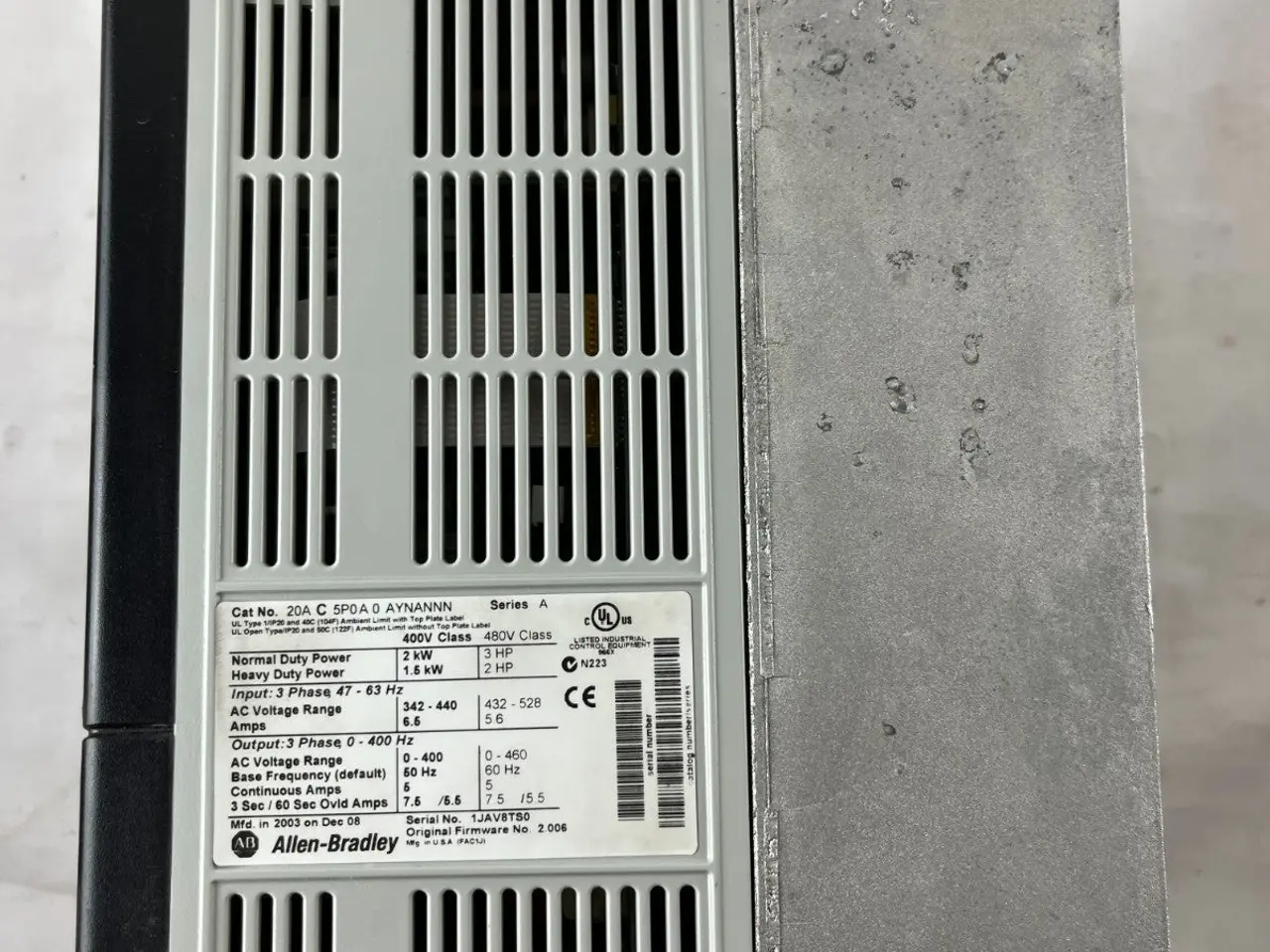 Billede 15 - Allen-Bradley PowerFlex 70 20AC5P0A0AYNANNN VFD