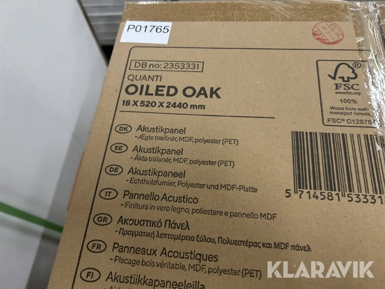 Billede 4 - Akustikpaneler Fibrotech Oiled Oak 37stk
