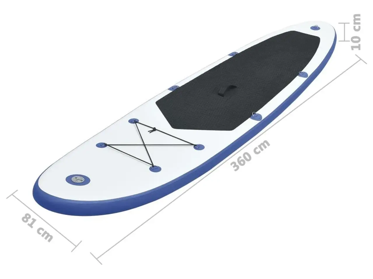 Billede 8 - Oppusteligt paddleboardsæt SUP - blå/hvid 360 × 81 × 10 cm