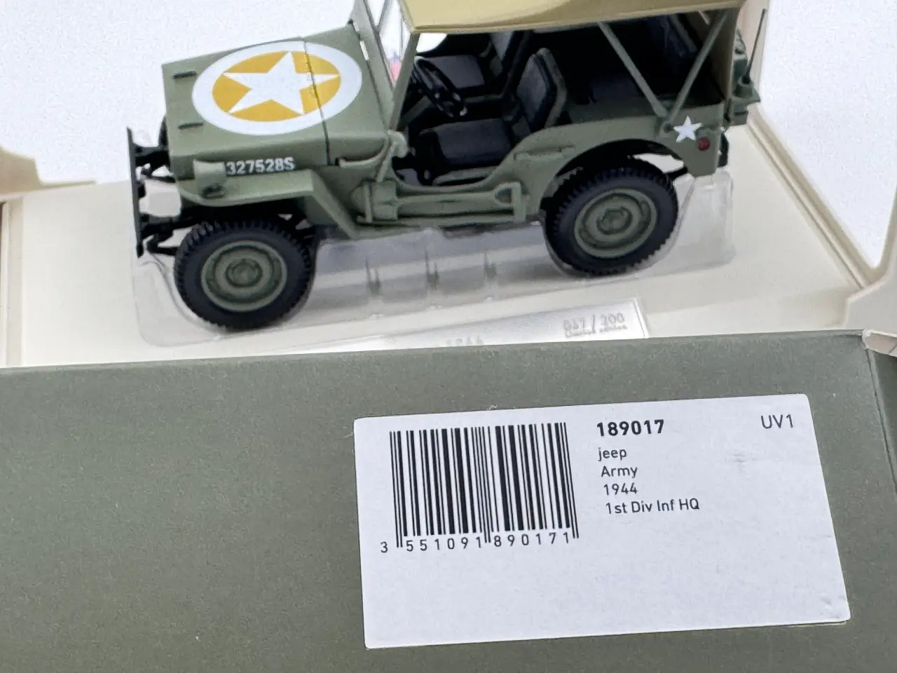 Billede 7 - 1944 Jeep US Army 1st Division infantry D-Day 1:18