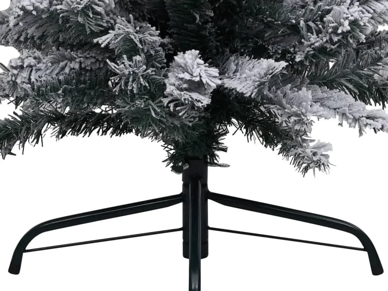 Billede 5 - Smalt kunstigt juletræ med sne 150 cm PVC grøn