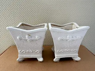 2 stk. flotte urtepotteskjulere - Sand/beige