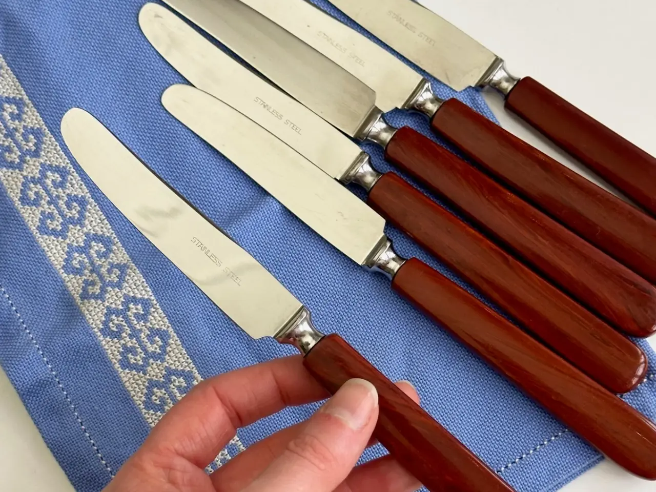 Billede 3 - Vintage middagsknive, 6 stk samlet