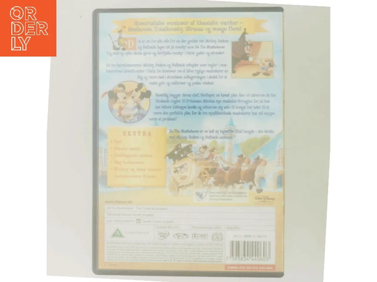 Billede 3 - De tre musketerer fra Walt Disney med Mickey Mouse (DVD)