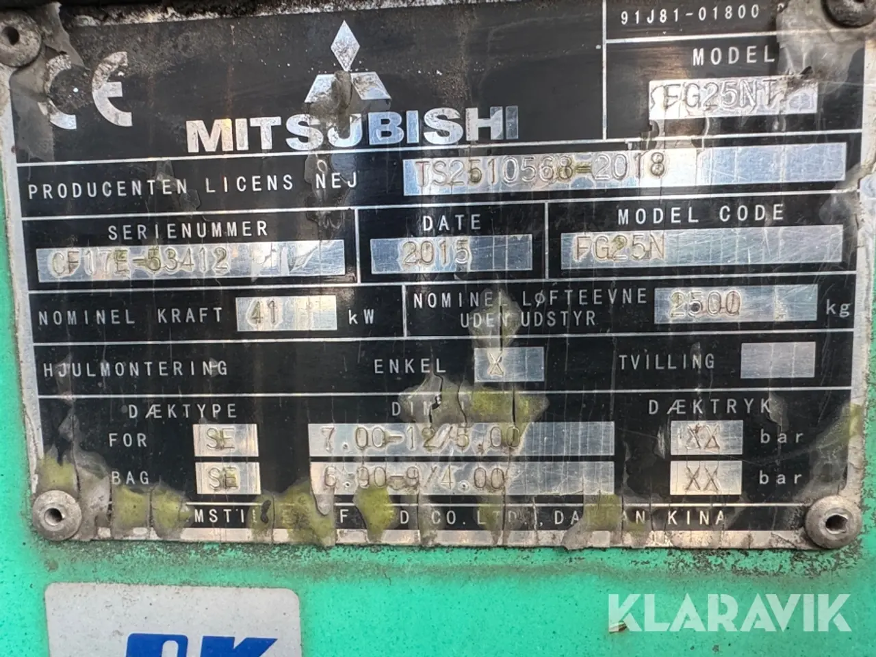 Billede 6 - Truck Mitsubishi FG25NT