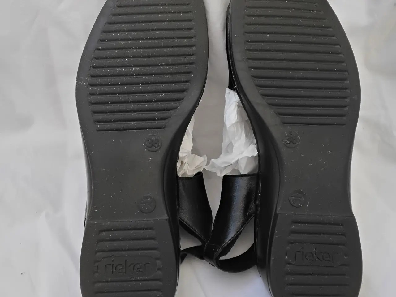Billede 5 - Rieker sandaler dame sort læder str 38