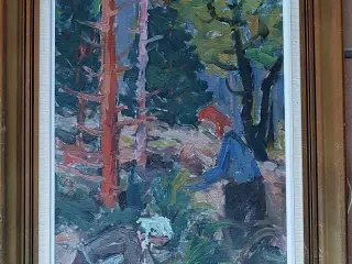 SVEND NIELSEN - ( 1908 - 1993 ) - oliemaleri