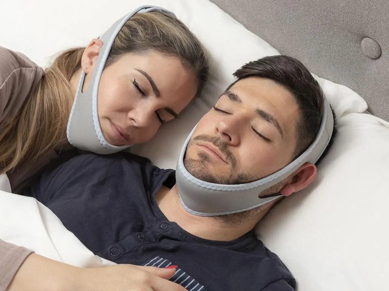 Billede 6 - Anti-snorkebånd Stosnore - grå/blå, onesize