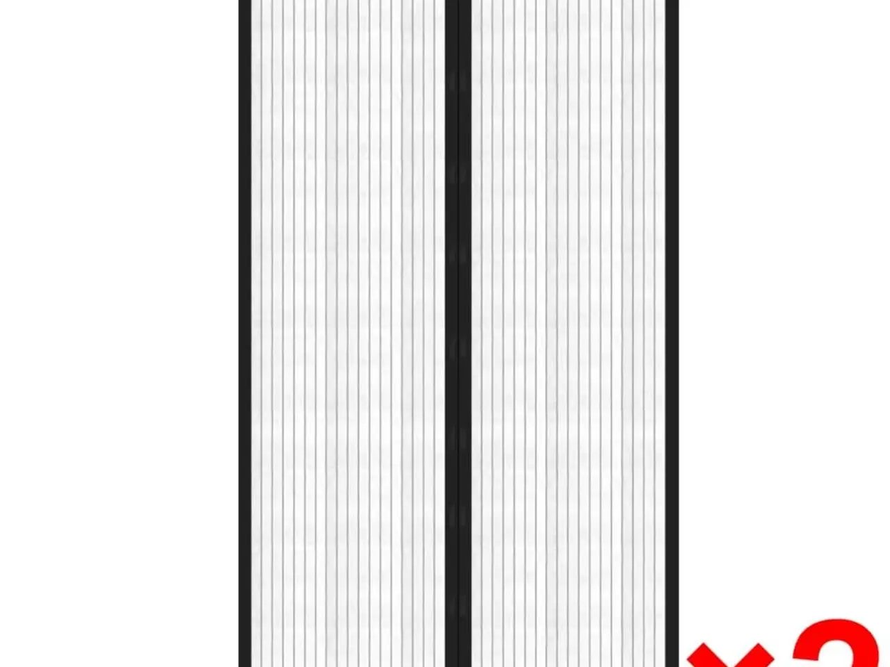 Billede 2 - Magnetisk dørgardin insektnet - 2 stk., 210 × 100 cm, sort