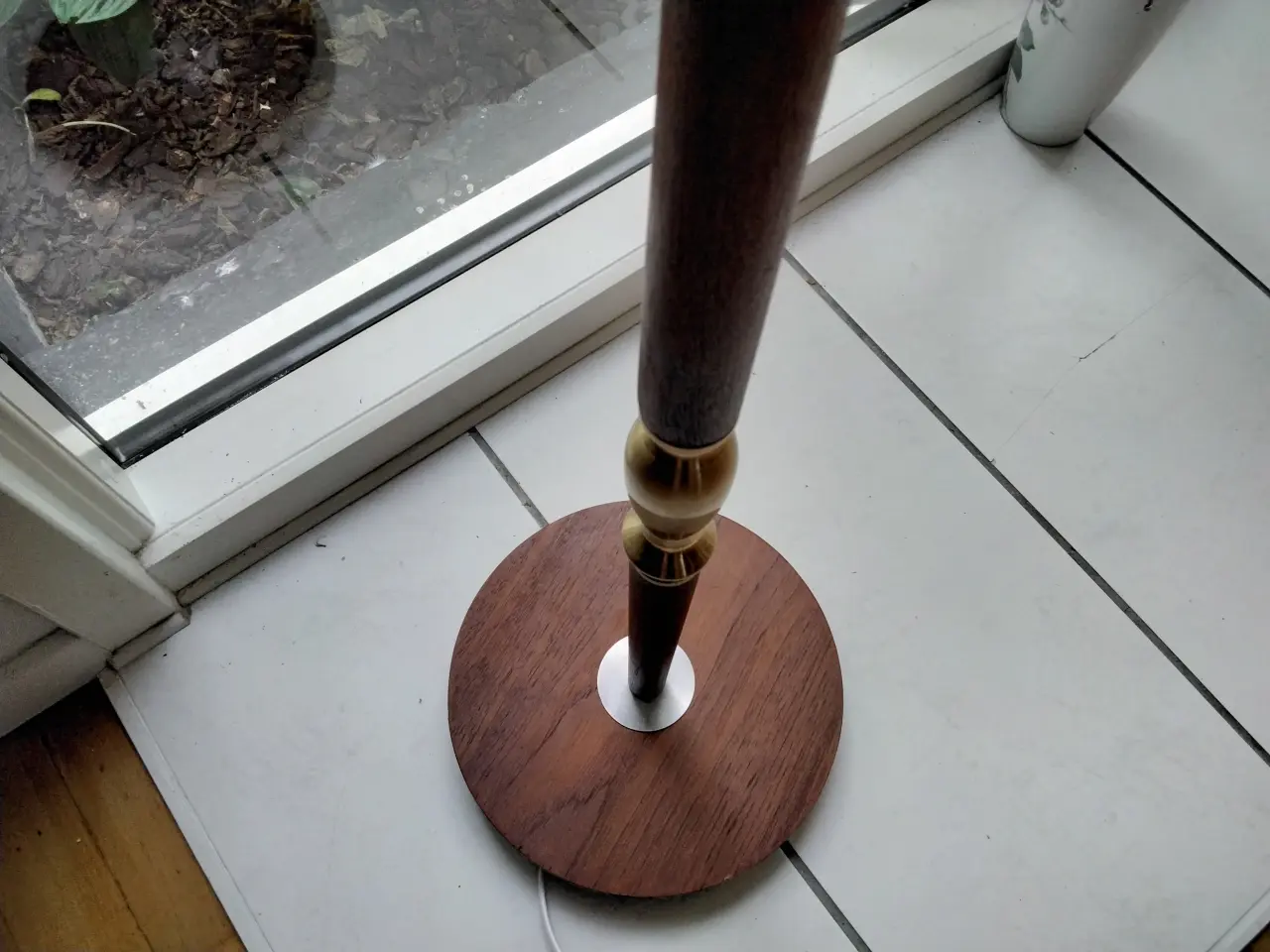 Billede 3 - Cabaretfad, standerlampe, bakke og knivblok i teak