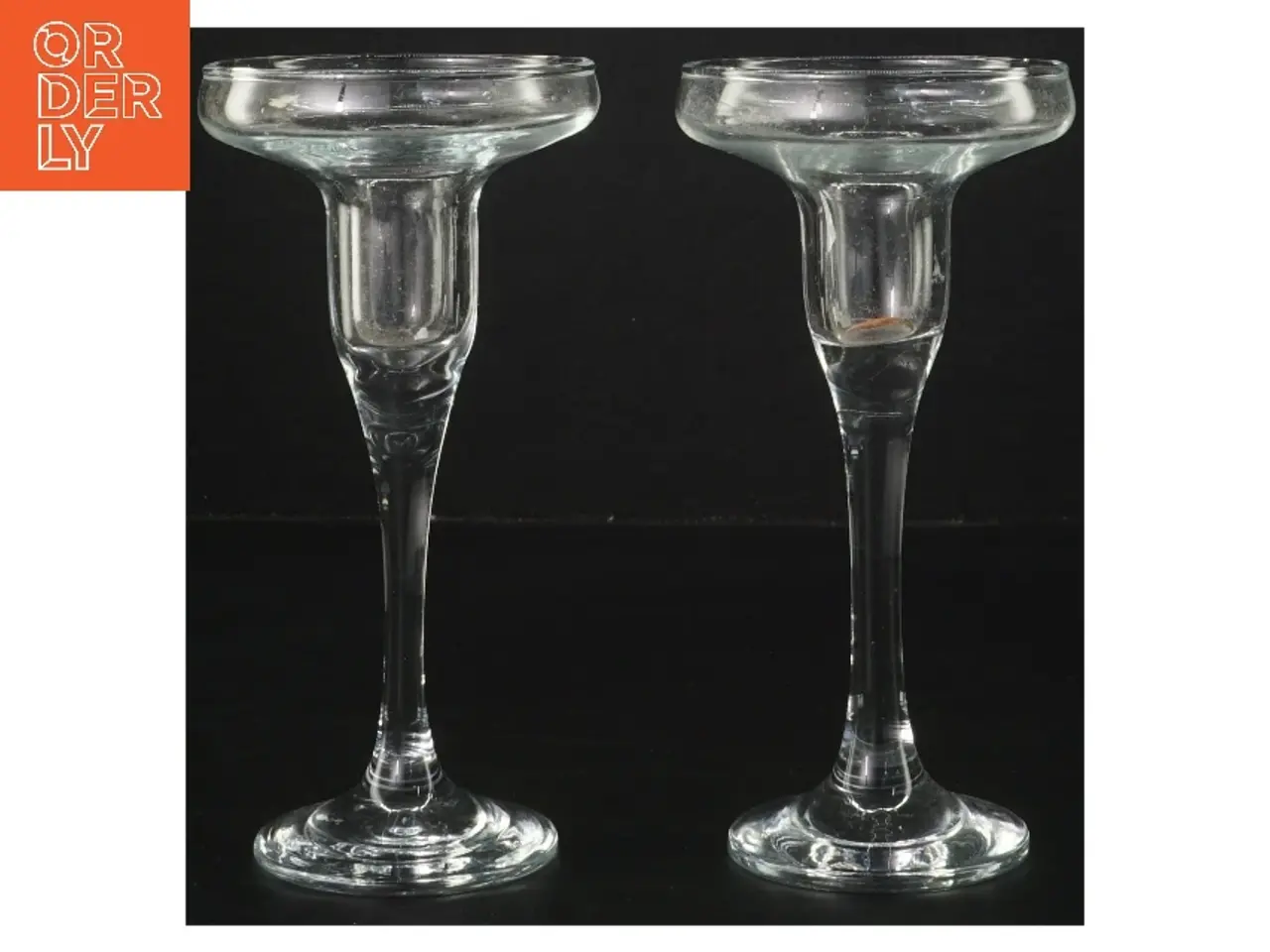 Billede 1 - Glas lysestager 17 cm (str. 17 cm)