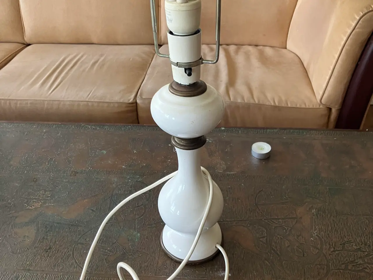 Billede 2 - Antik bordlampe fra mine oldeforældre