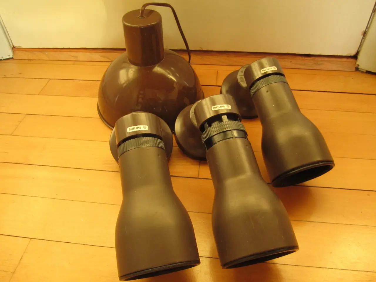 Billede 1 - BYD. RETRO. Brune Lamper/PHILLIPS spot. 