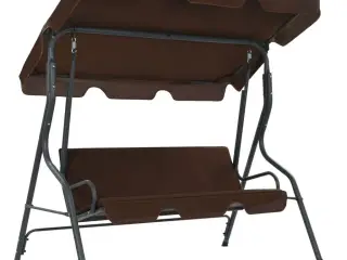 Gyngesofa til haven 170x110x153 cm kaffefarvet