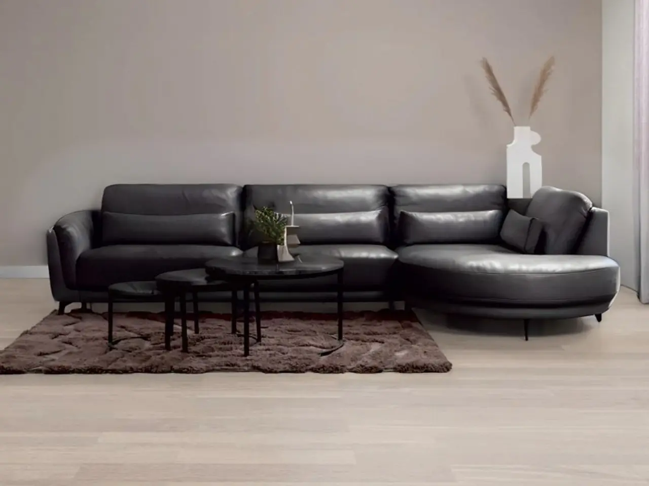 Billede 1 - Samsø Chaiselong lædersofa - Højrevendt