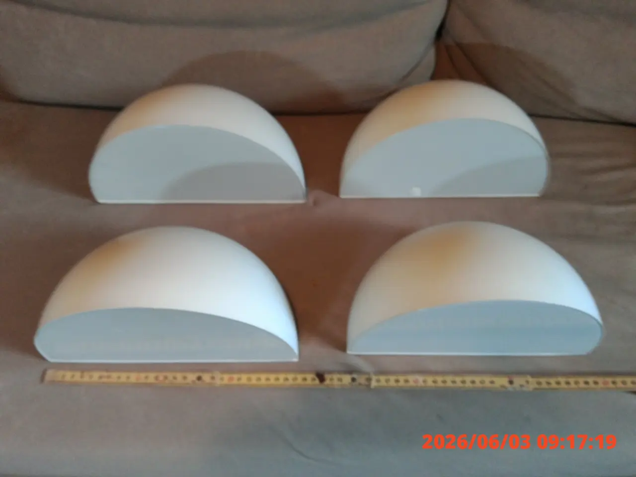 Billede 1 - 4 stk. Focus væglamper model 4011 i hvid metal,