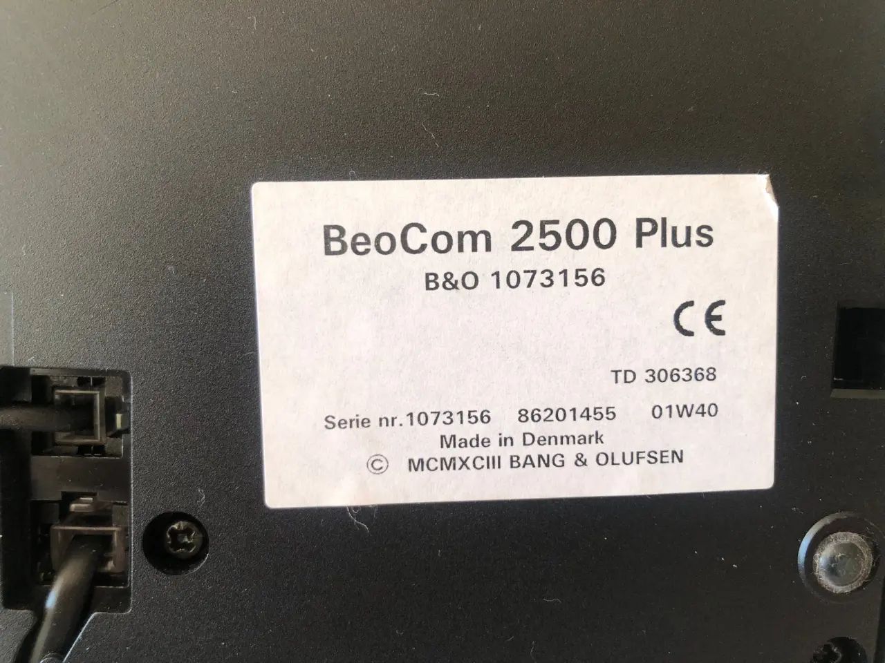 Billede 3 - Bang & Olufsen BeoCom 2500 Plus bordtelefon sort