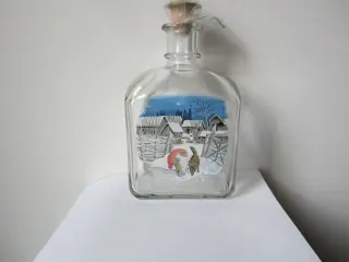 Holmegaard karaffel Nisse med kat + 2 glas