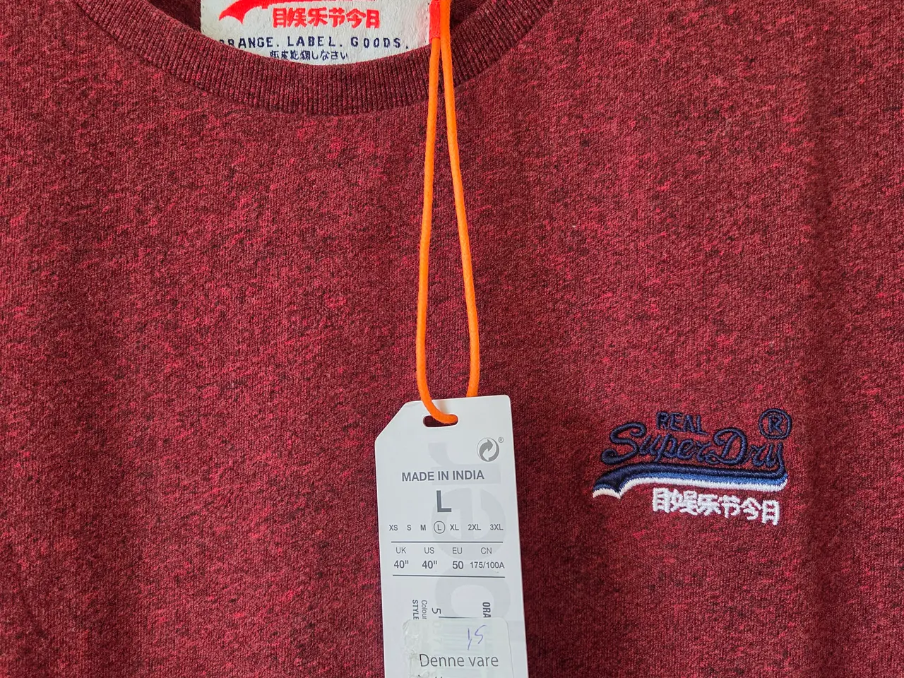 Billede 3 - Superdry T-shirt bordeaux meleret, bomuld