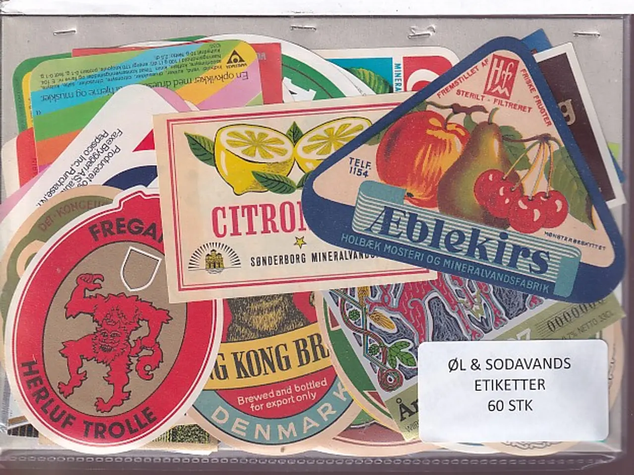 Billede 1 - Øl og Sodavands Etiketter - 60 Stk.