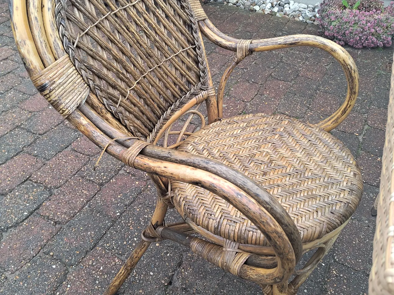 Billede 6 - Havebord i polyrattan m. to stole