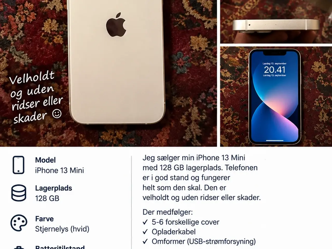 Billede 1 - iPhone 13 Mini sælges