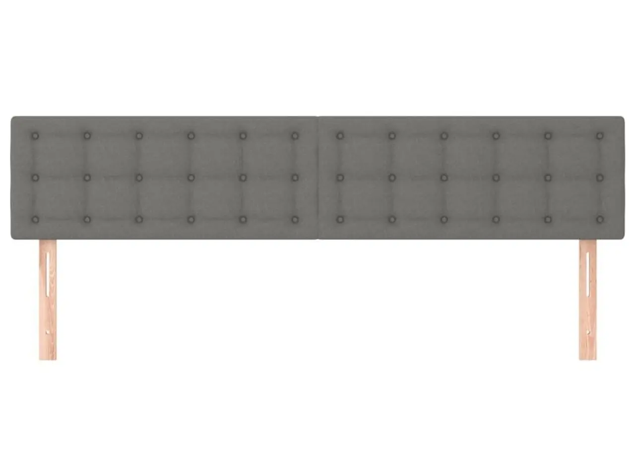 Billede 3 - Sengegavl i stof 180 × 5 × 78/88 cm - mørkegrå, højdejusterbar