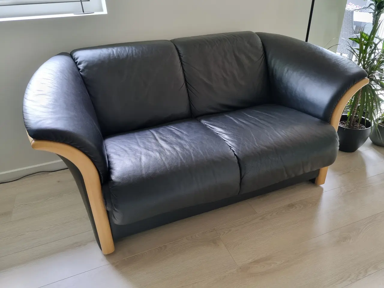 Billede 1 - Sort Stressless lædersofa